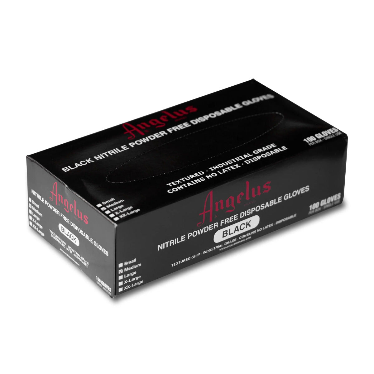 Angelus Black Nitrile Disposable Gloves - 6 Mil - 100 Gloves