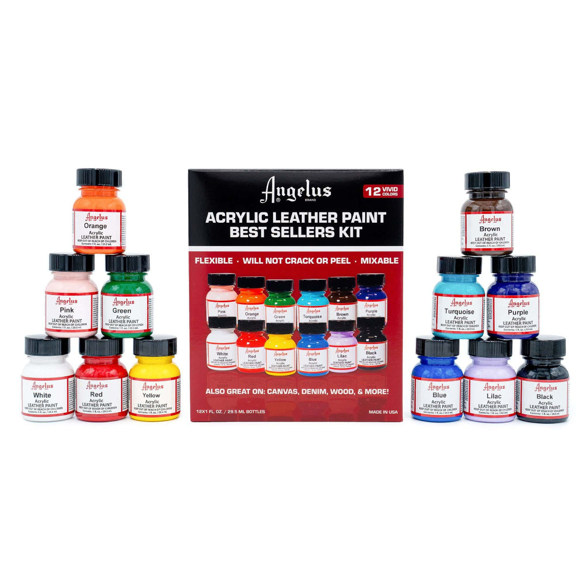 Angelus Acrylic Leather Paint Bestsellers Kit Angelus Brand