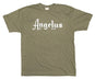 Angelus White Logo T-Shirt - Heather Green/Grey