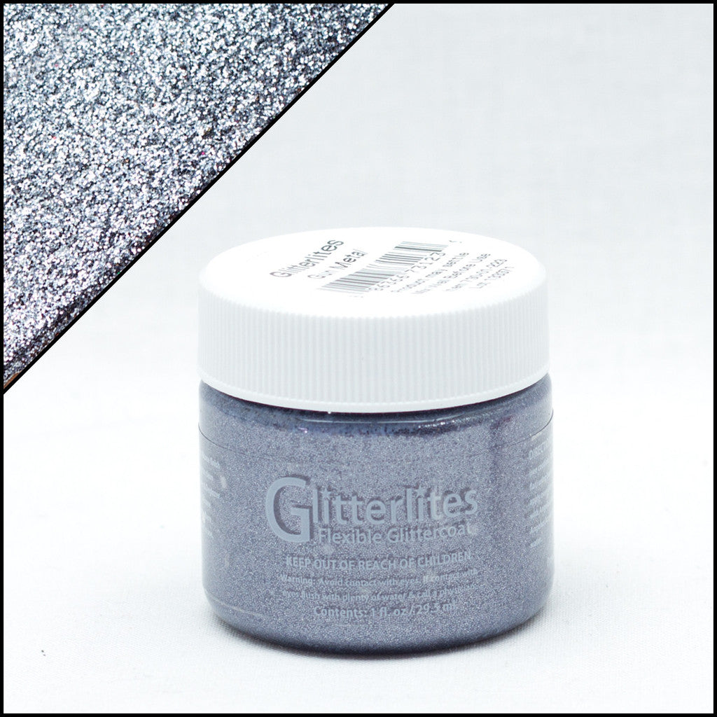 Angelus Glitterlites Gun Metal 1oz